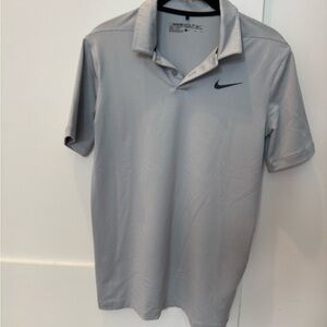 Nike Gray Athletic Polo Shirt with Classic Collar